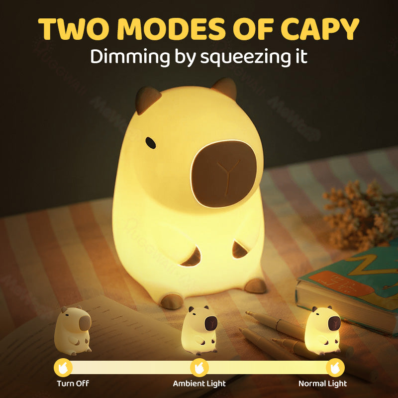 SOFTCAPY™ – Squishy LED Capybara Night Lamp