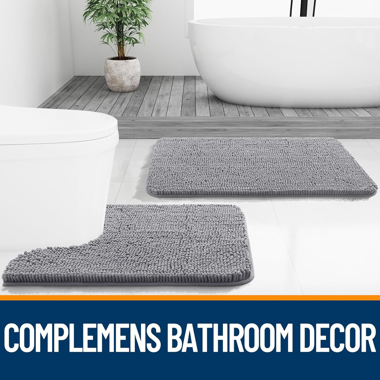 SoftHaven™ – Ultra Soft Chenille Bath Mat for Spa-Like Comfort
