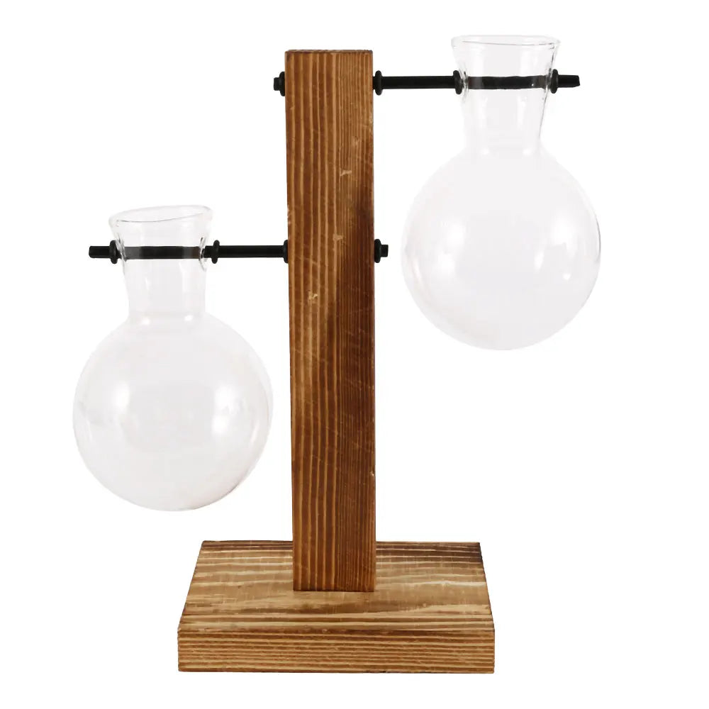 GLASWOOD™ Vintage Bulb Vase Planter Stand
