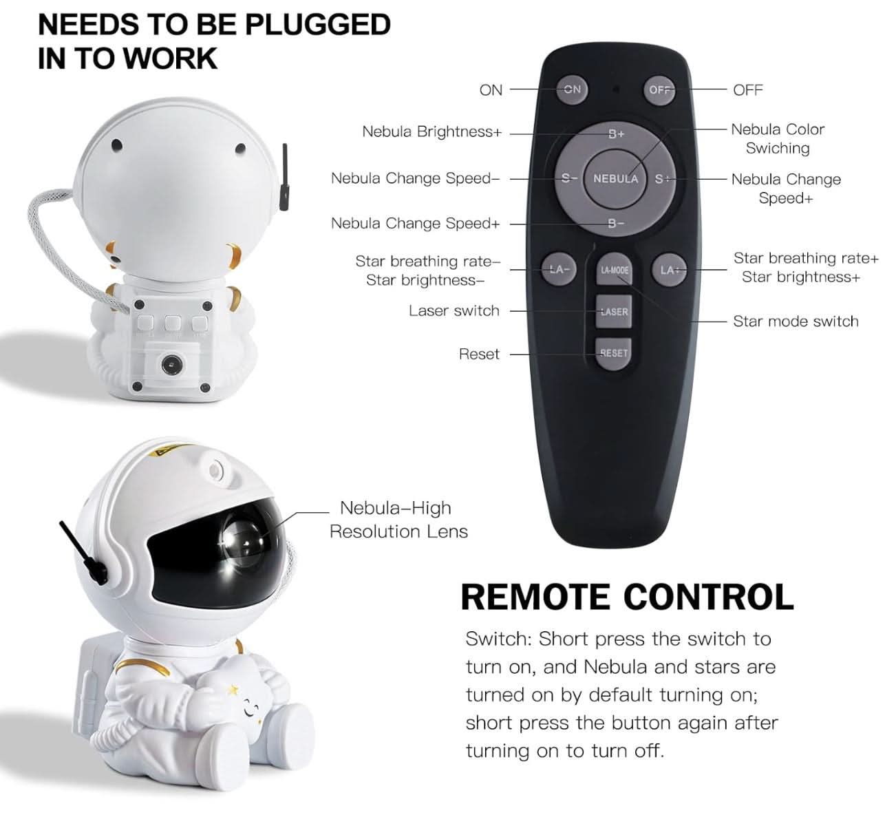 STELLORA™ – Cosmic Astronaut Galaxy Lamp