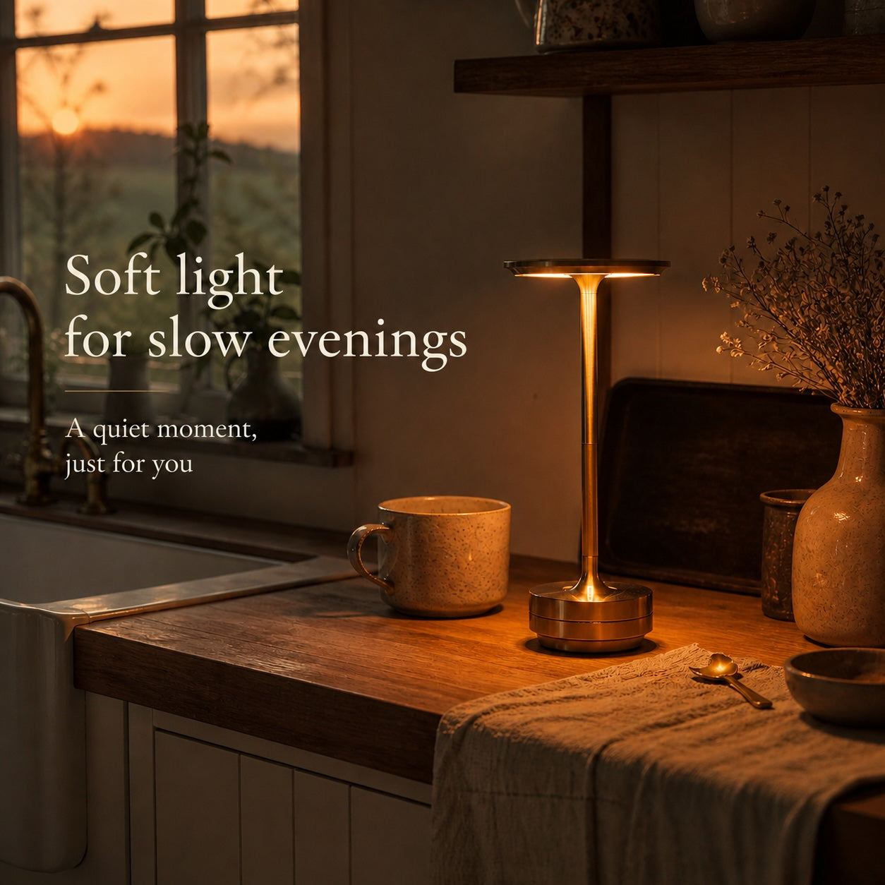 AuraGlow™ – The Golden Hour Lamp
