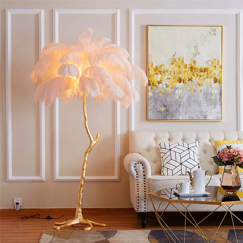 LUMERÉA™ – Ethereal Feather Floor Lamp