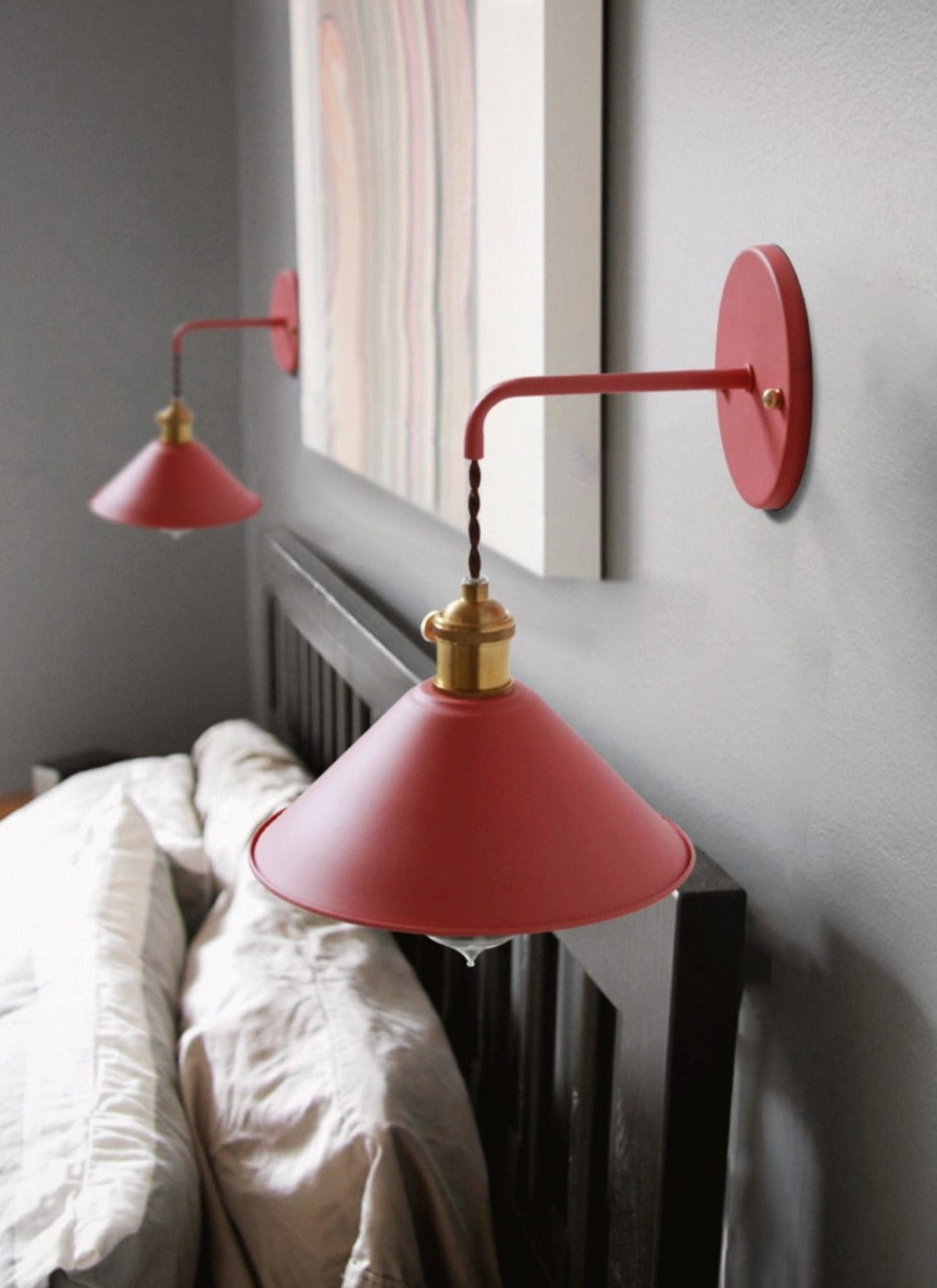 Wall Lamp with Metal Shade – Available in Multiple Colors