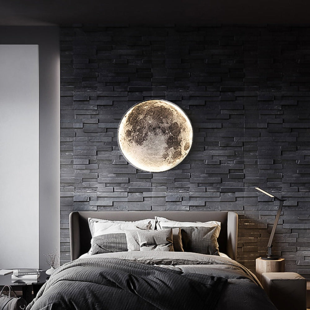 3D LED Wall and Ceiling Lamp with Moon or Earth Display