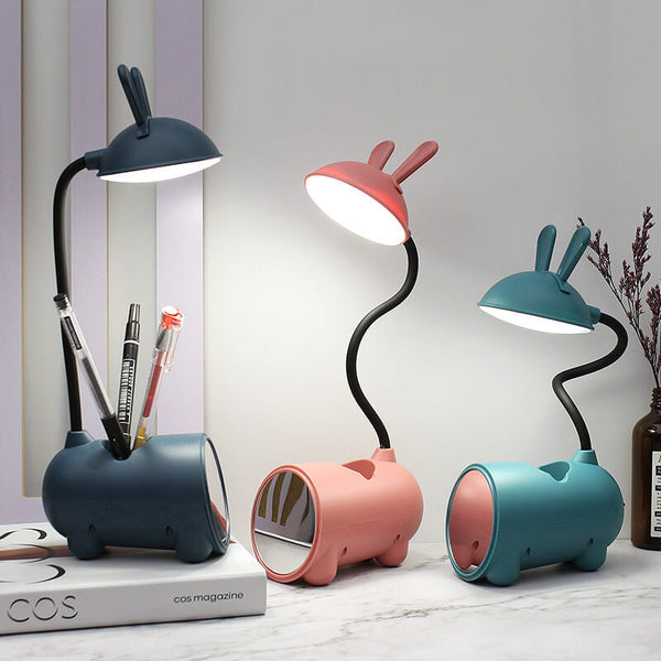 LED Desk Lamp with Flexible Arm and Storage – USB Rechargeable