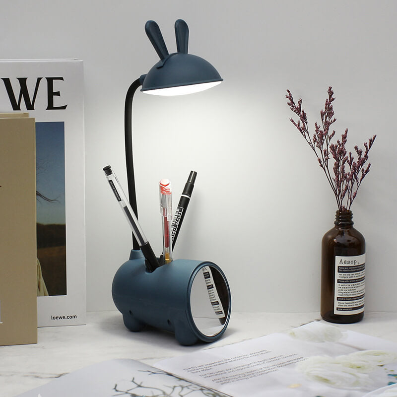 LED Desk Lamp with Flexible Arm and Storage – USB Rechargeable