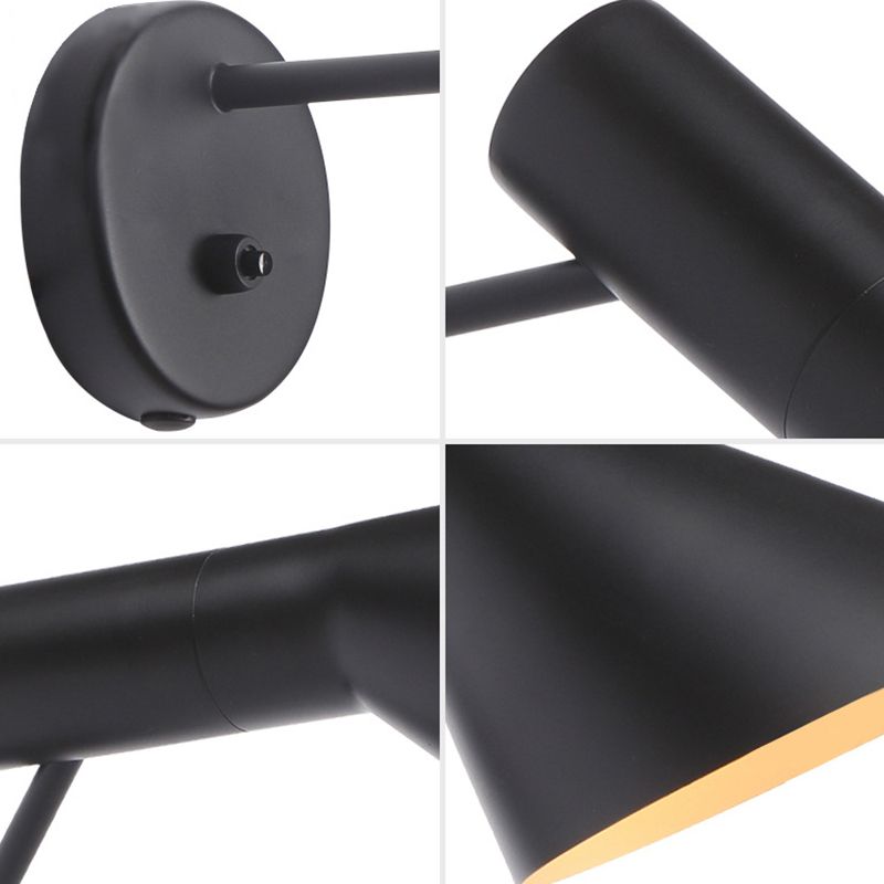 Wall Lamp with Cone-Shaped Shade – Industrial Design