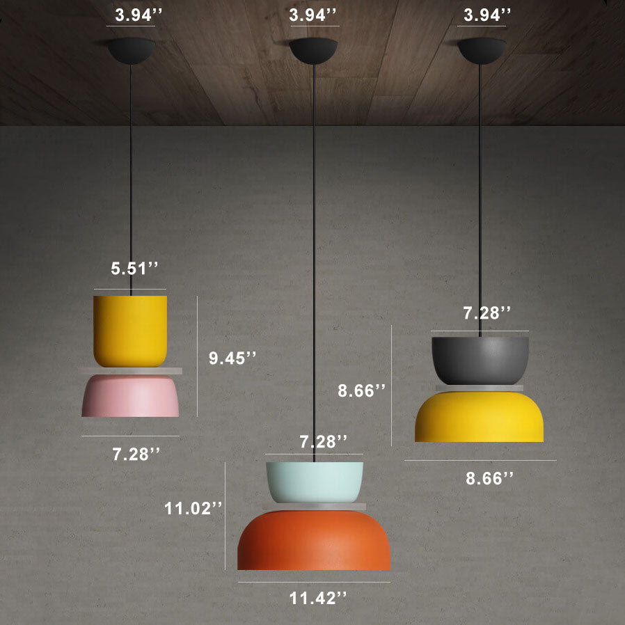 Modern Multicolored LED Pendant Light Fixture