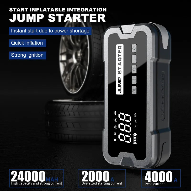 ReliableStart™ – 4-in-1 Portable Jump Starter & Air Pump Booster