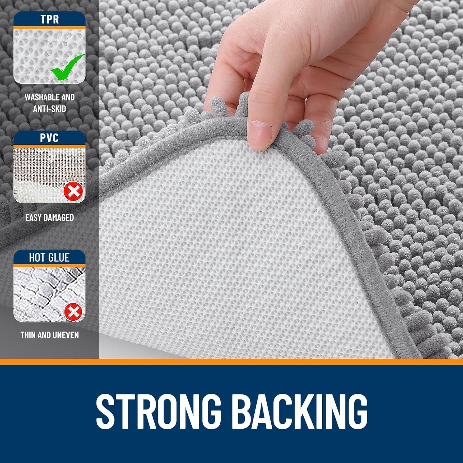 SoftHaven™ – Ultra Soft Chenille Bath Mat for Spa-Like Comfort