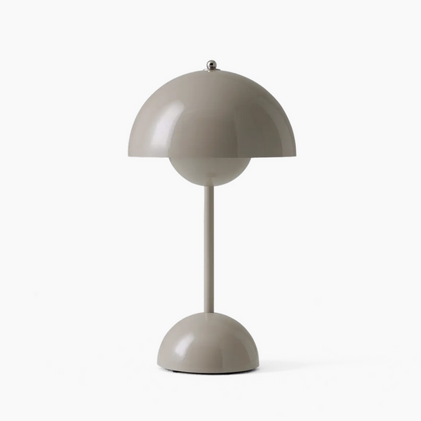 LED Table Lamp with Retro Dome Design – Dimmable and Wireless