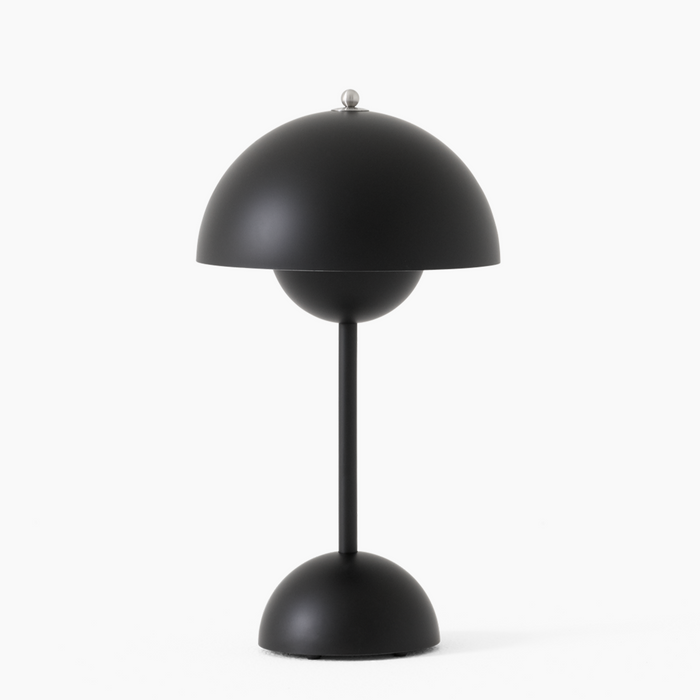 LED Table Lamp with Retro Dome Design – Dimmable and Wireless