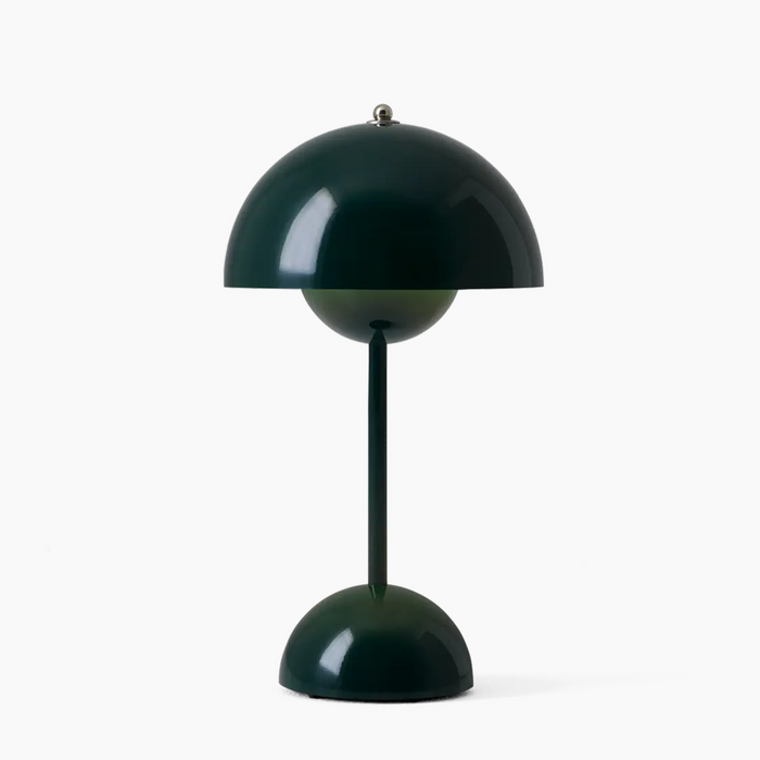 LED Table Lamp with Retro Dome Design – Dimmable and Wireless
