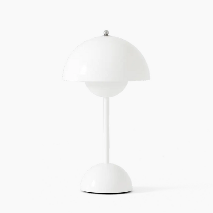 LED Table Lamp with Retro Dome Design – Dimmable and Wireless