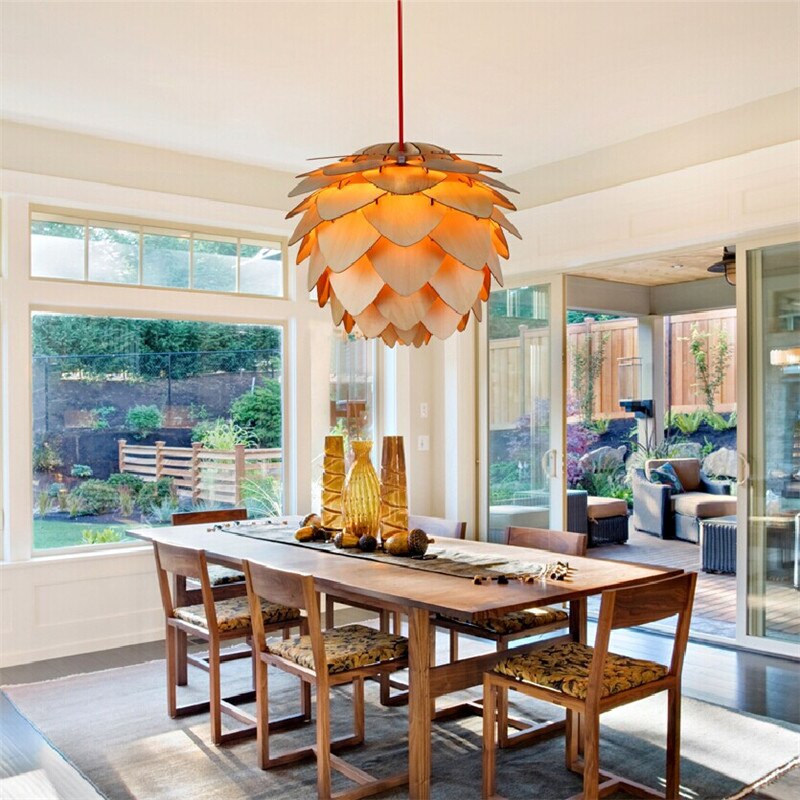 Pendant Light with Pinecone-Shaped Design