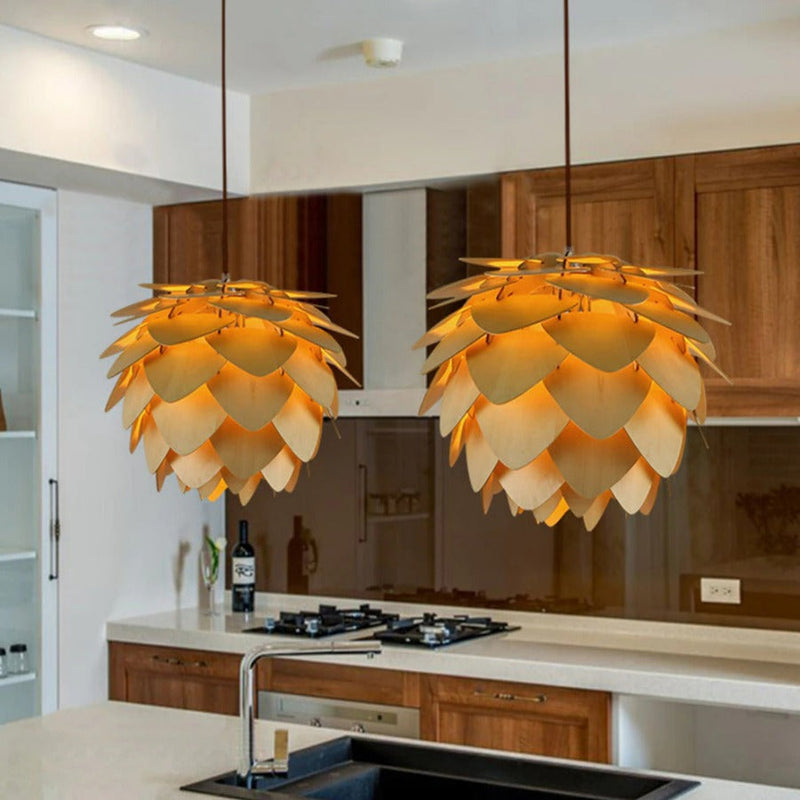 Pendant Light with Pinecone-Shaped Design