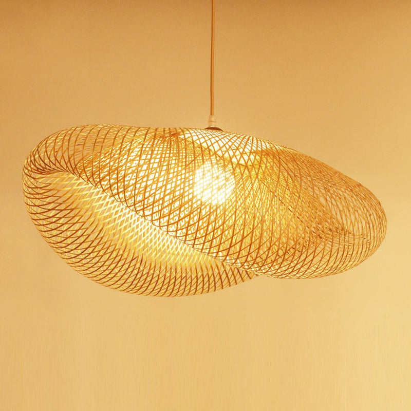 Modern Woven Bamboo Pendant Light