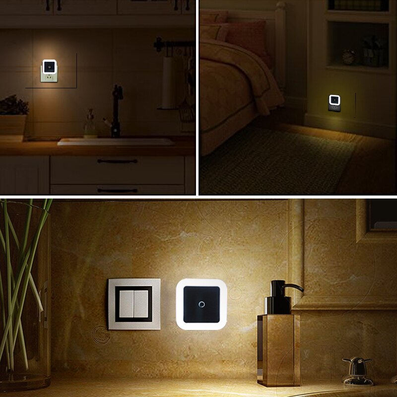 LED Night Light with Motion Sensor – Plug-In Wall Light