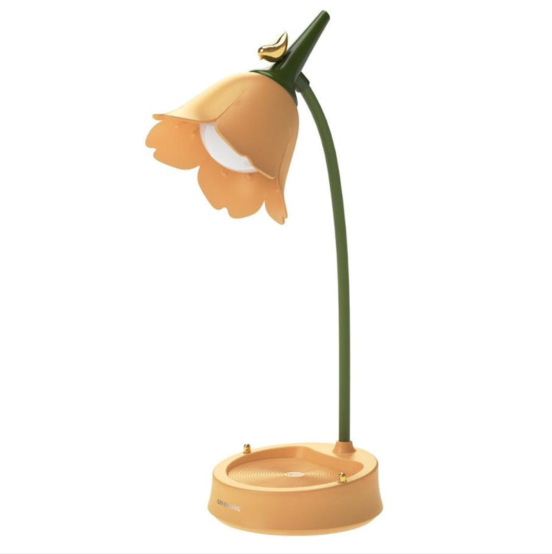 LED Desk Lamp with Petal-Shaped Design – Dimmable and Portable