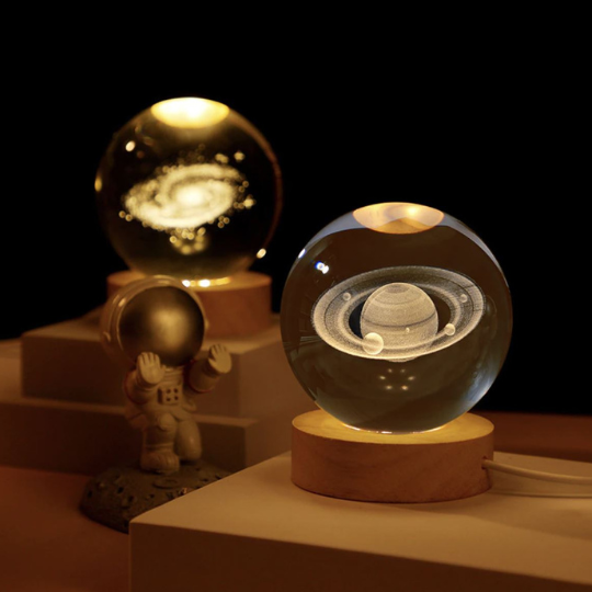 LUMIVORA™ – 3D Galaxy Crystal Sphere Lamp
