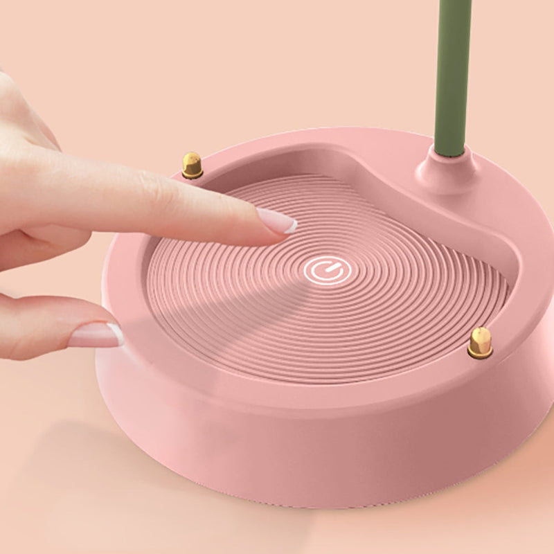 LED Desk Lamp with Petal-Shaped Design – Dimmable and Portable