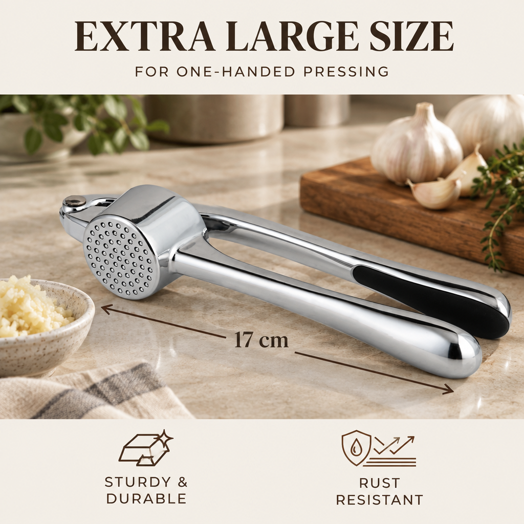 Heavy-Duty Large Garlic Press