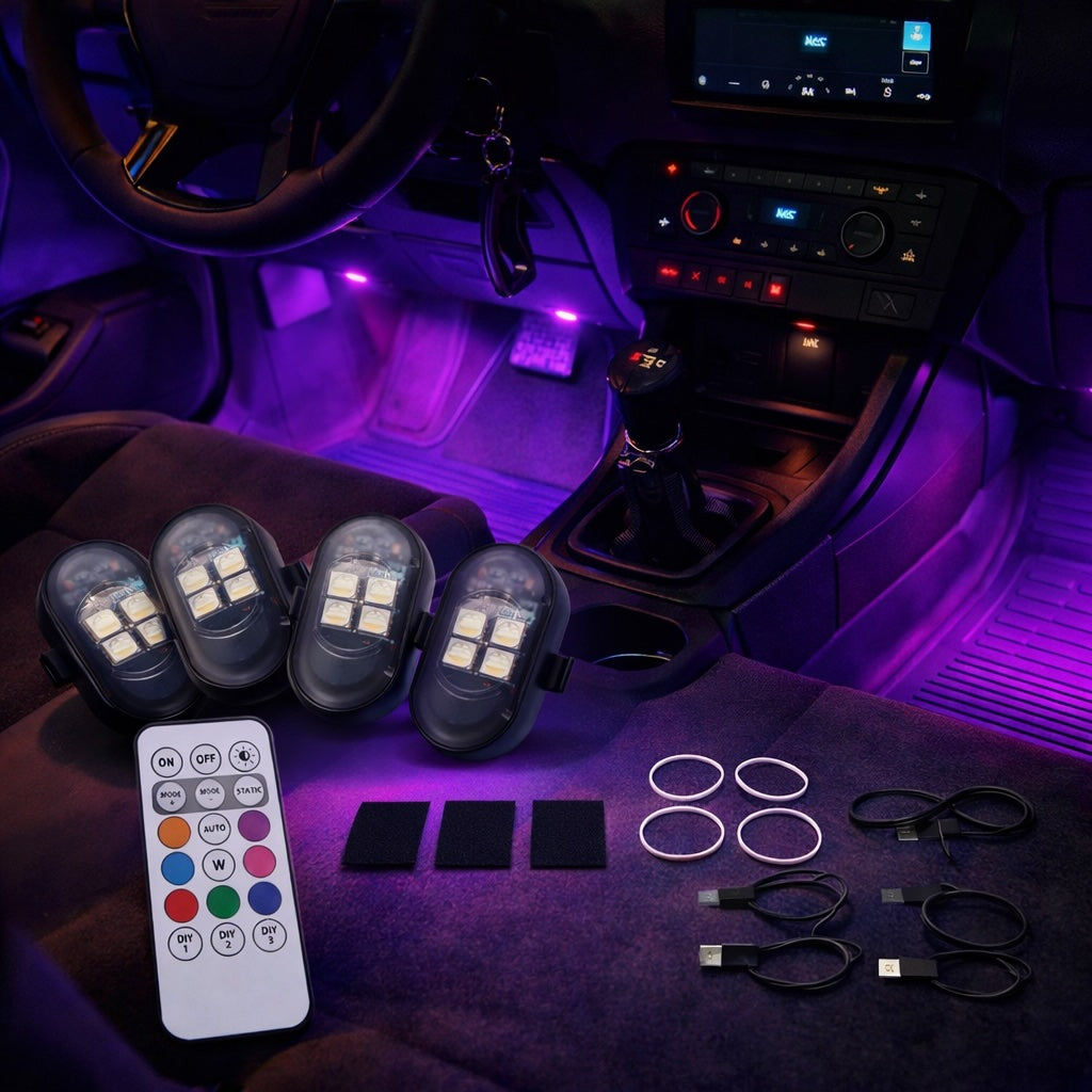 FLARELUX™ – WIRELESS RGB CAR LED LIGHTING KIT