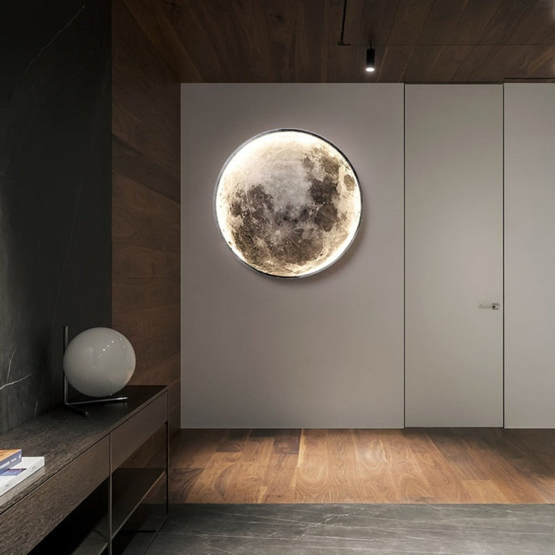 3D LED Wall and Ceiling Lamp with Moon or Earth Display