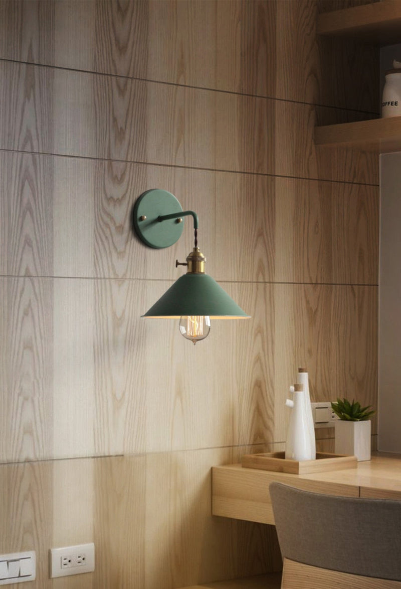 Wall Lamp with Metal Shade – Available in Multiple Colors