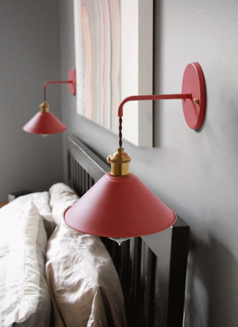 Wall Lamp with Metal Shade – Available in Multiple Colors