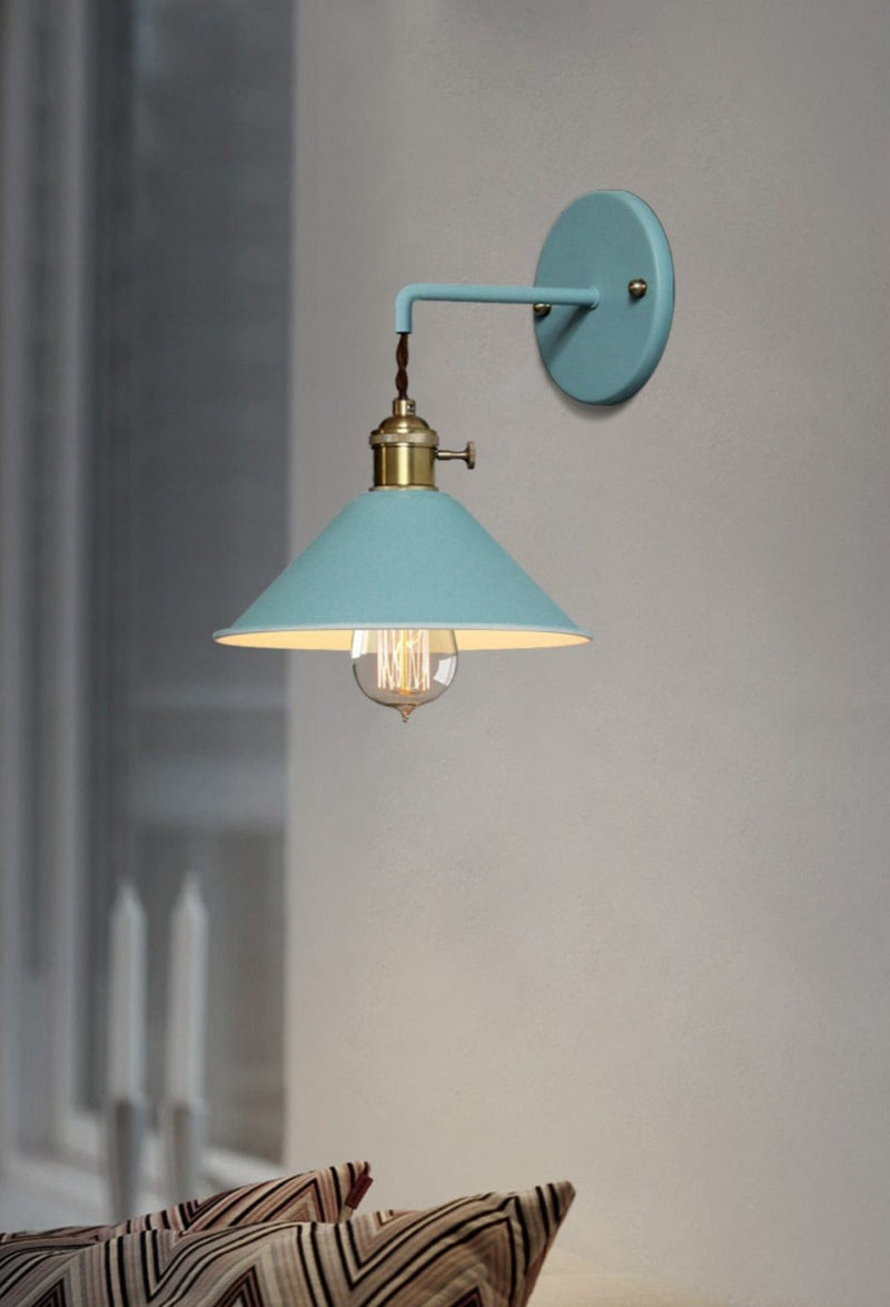 Wall Lamp with Metal Shade – Available in Multiple Colors