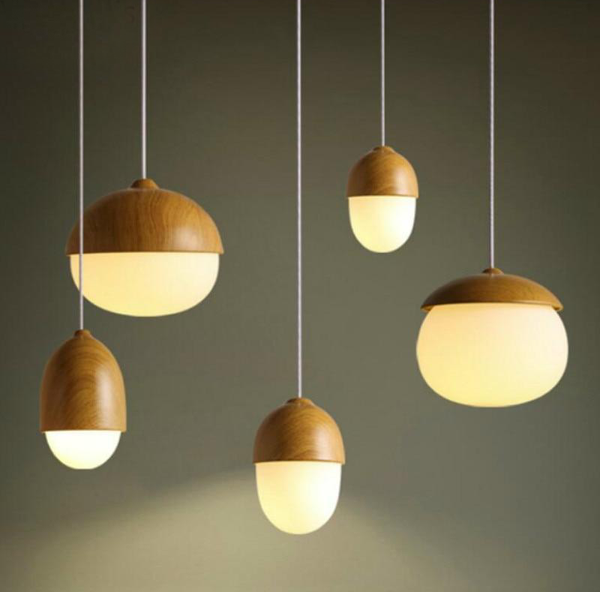 Pendant Light with Moon-Shaped Design