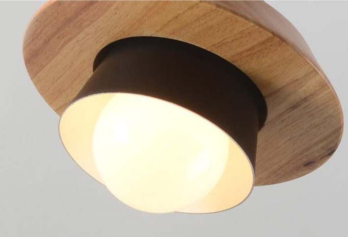 Scandinavian Pendant Light with Wooden Detail