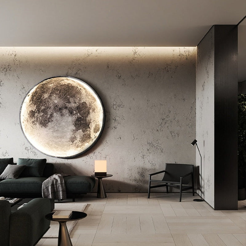 3D LED Wall and Ceiling Lamp with Moon or Earth Display