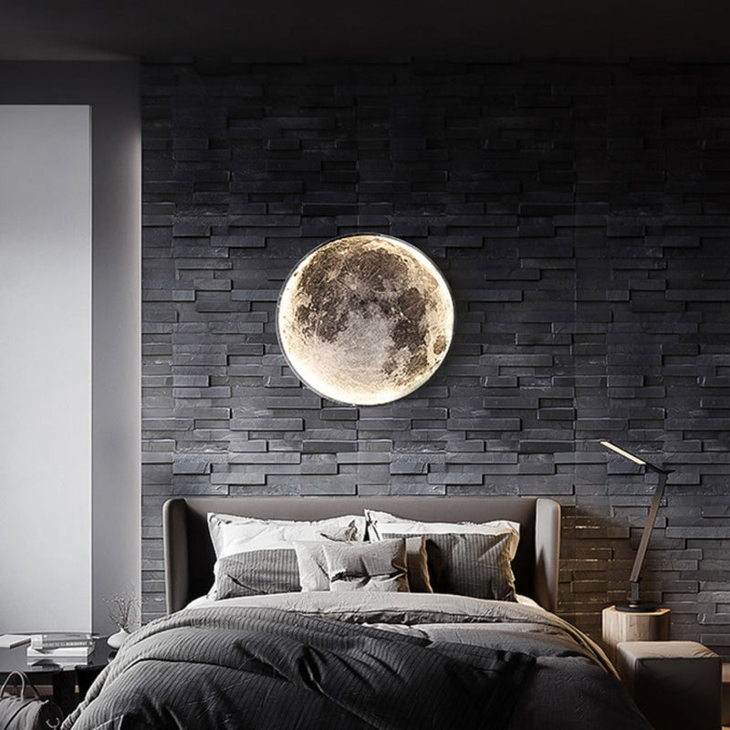 3D LED Wall and Ceiling Lamp with Moon or Earth Display