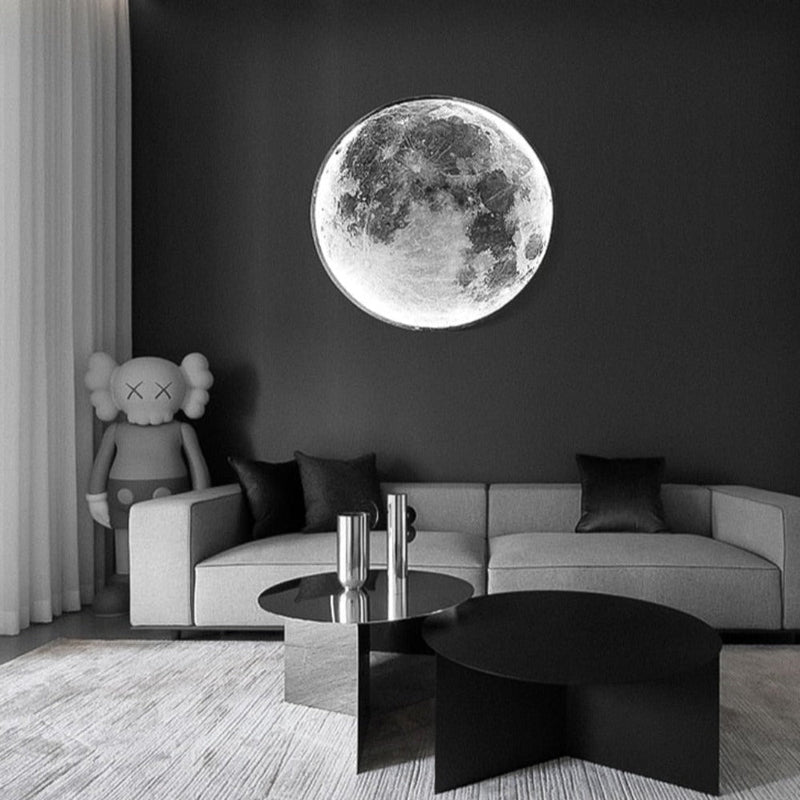 3D LED Wall and Ceiling Lamp with Moon or Earth Display