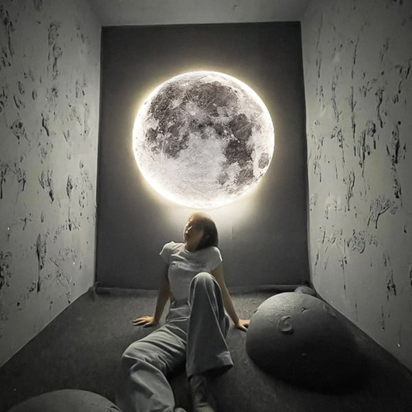 3D LED Wall and Ceiling Lamp with Moon or Earth Display