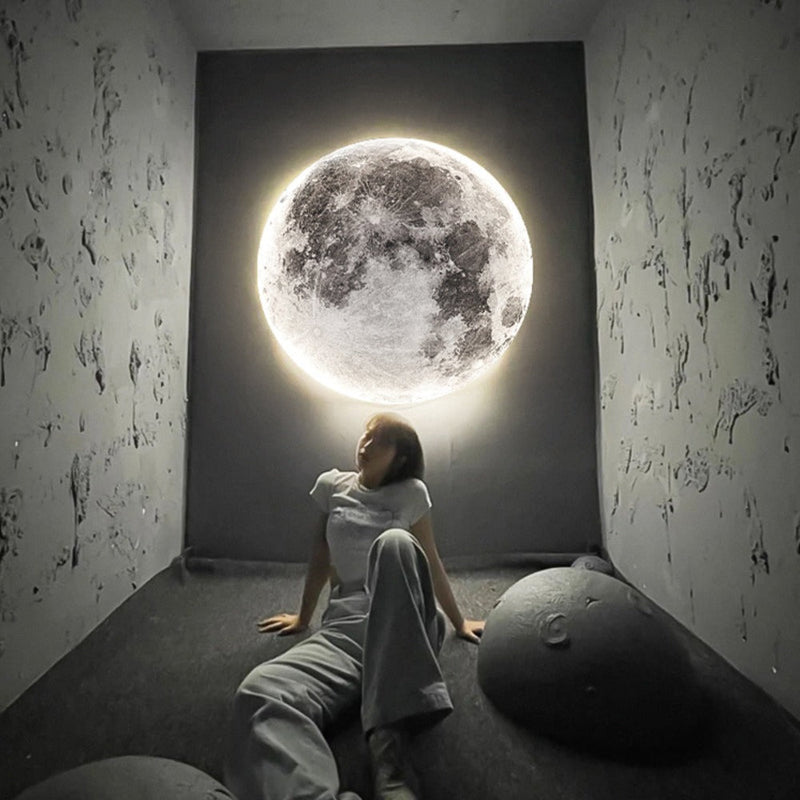 3D LED Wall and Ceiling Lamp with Moon or Earth Display