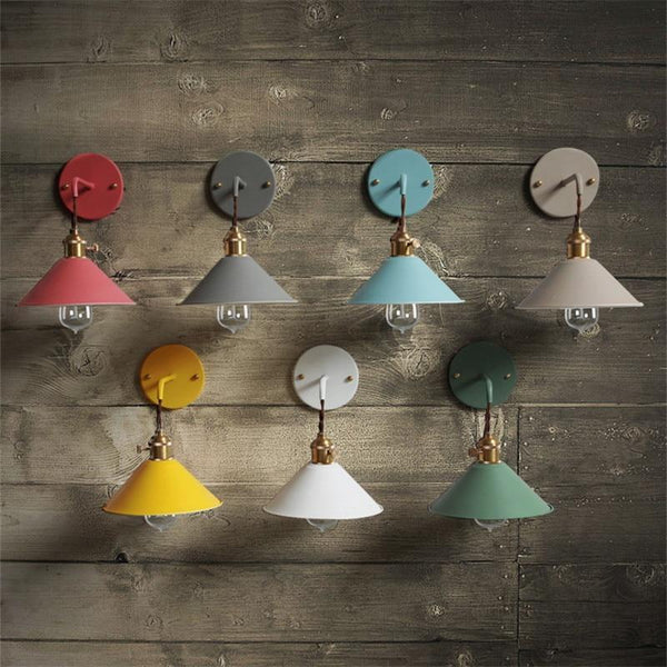 Wall Lamp with Metal Shade – Available in Multiple Colors