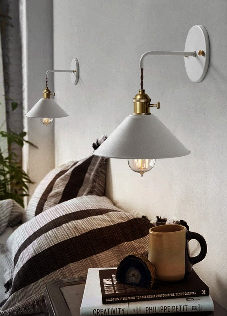 Wall Lamp with Metal Shade – Available in Multiple Colors