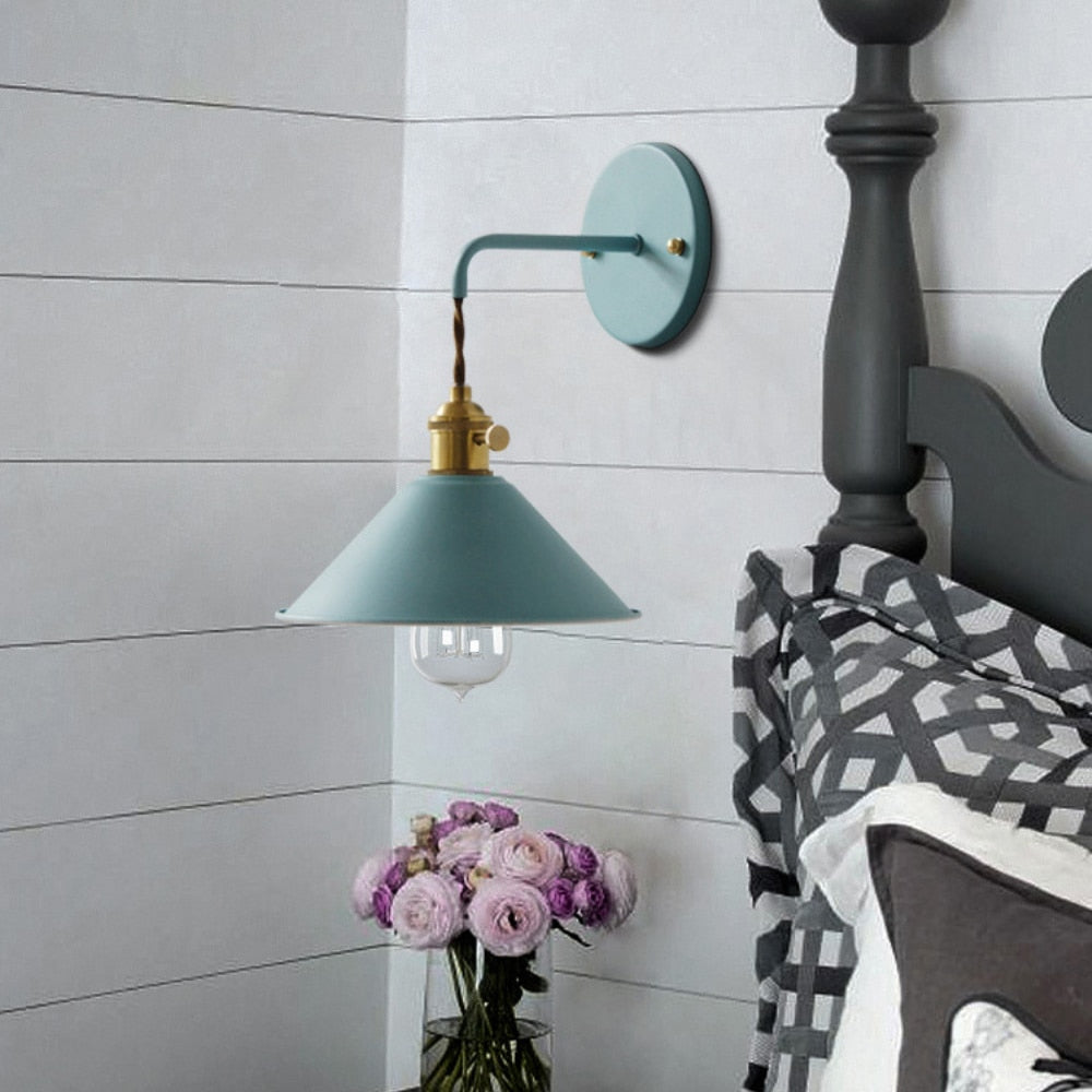 Wall Lamp with Metal Shade – Available in Multiple Colors