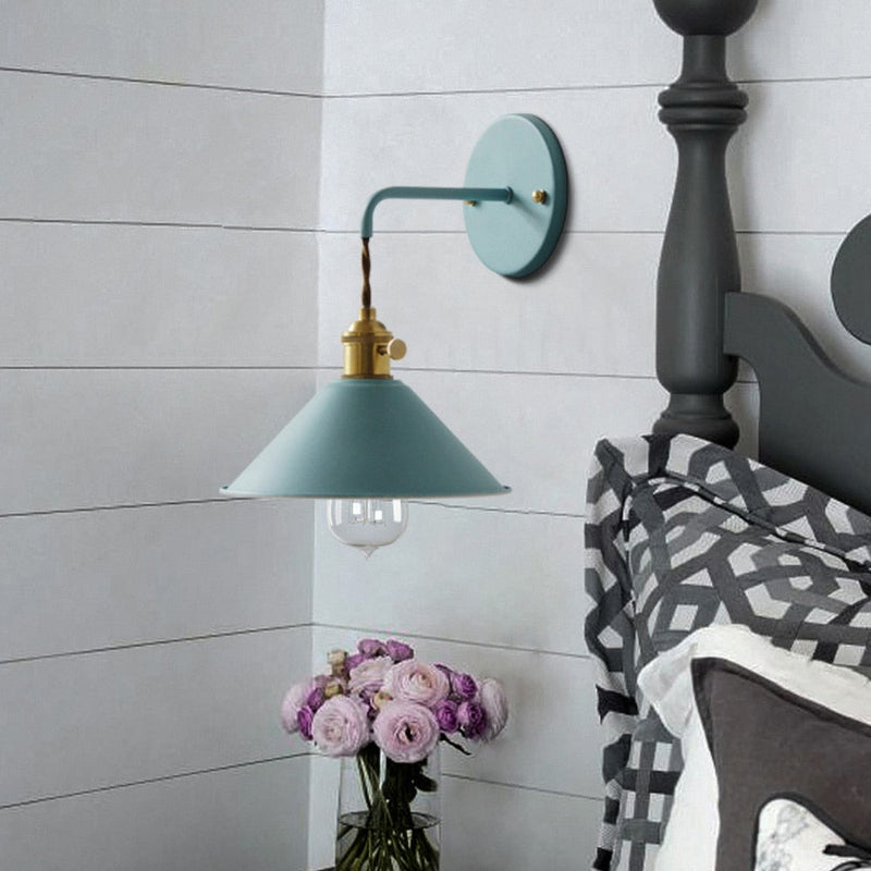 Wall Lamp with Metal Shade – Available in Multiple Colors