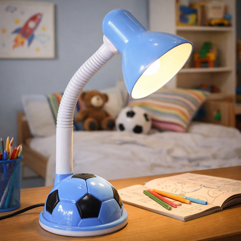 LED Desk Lamp with Flexible Arm and Soccer Base – USB Powered