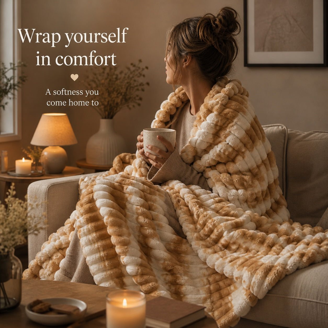 The Burrow Blanket™ — Ribbed Faux Fur Throw